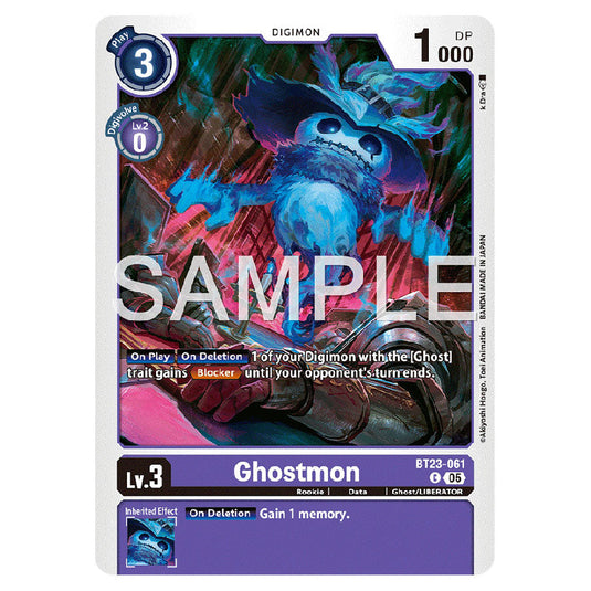 Ghostmon BT23-061 card from the Digimon set BT-23: Booster Hackers' Slumber