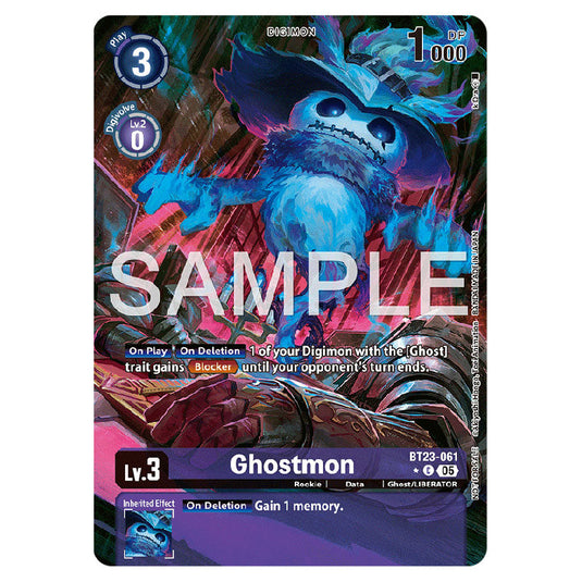 Ghostmon BT23-061A card from the Digimon set BT-23: Booster Hackers' Slumber