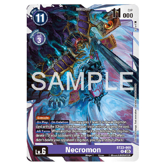Necromon BT23-069 card from the Digimon set BT-23: Booster Hackers' Slumber
