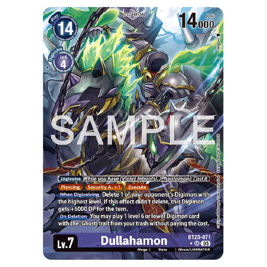 Dullahamon BT23-071A card from the Digimon set BT-23: Booster Hackers' Slumber