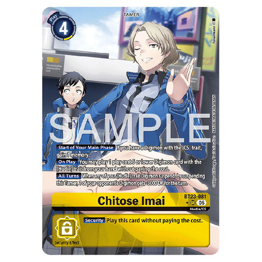 Chitose Imai BT23-081A card from the Digimon set BT-23: Booster Hackers' Slumber