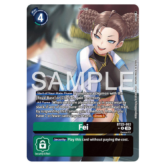 Fei BT23-083A card from the Digimon set BT-23: Booster Hackers' Slumber