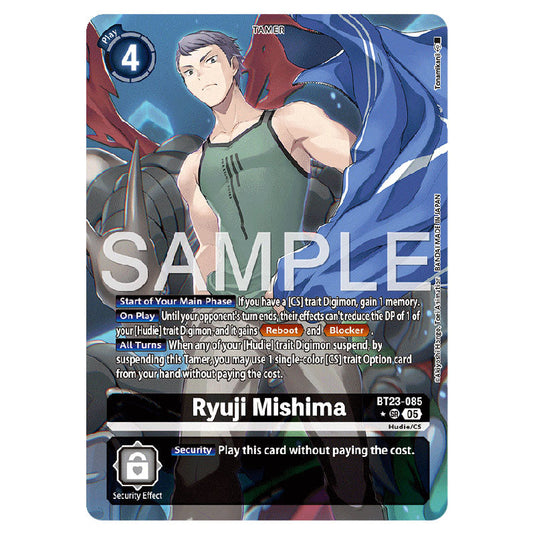 Ryuji Mishima BT23-085A card from the Digimon set BT-23: Booster Hackers' Slumber