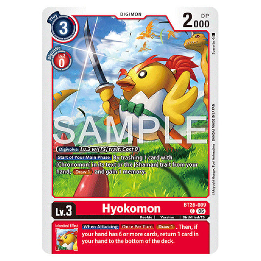 Hyokomon BT26-009 card from the Digimon set Timeless Bonds