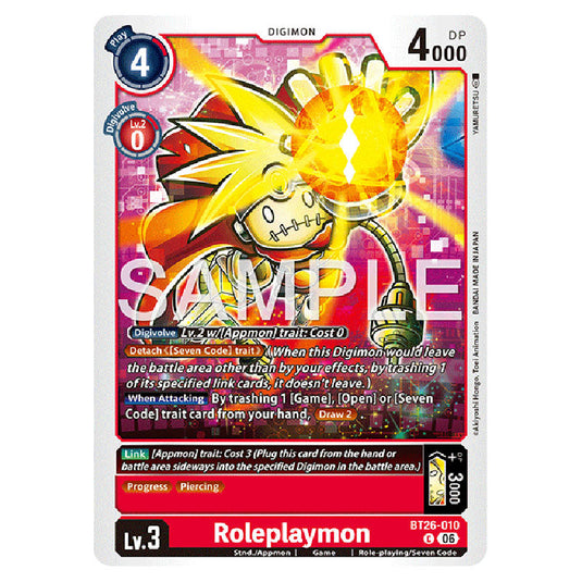 Roleplaymon BT26-010 card from the Digimon set Timeless Bonds