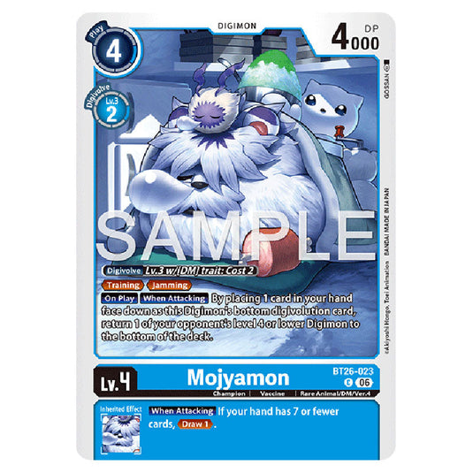 Mojyamon BT26-023 card from the Digimon set Timeless Bonds