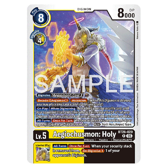 Aegiochusmon: Holy BT26-029 card from the Digimon set Timeless Bonds