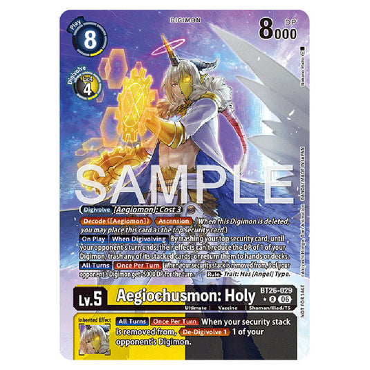 Aegiochusmon: Holy BT26-029a card from the Digimon set Timeless Bonds