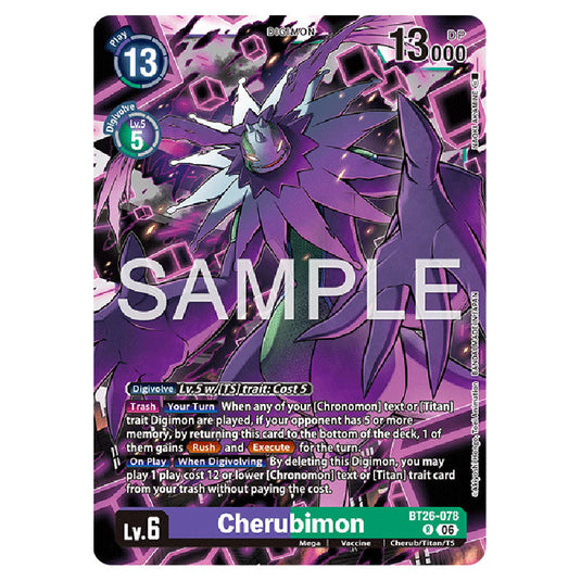 Cherubimon BT26-078 card from the Digimon set Timeless Bonds