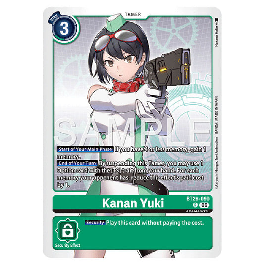 Kanan Yuki BT26-090 card from the Digimon set Timeless Bonds