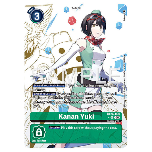 Kanan Yuki BT26-090a card from the Digimon set Timeless Bonds