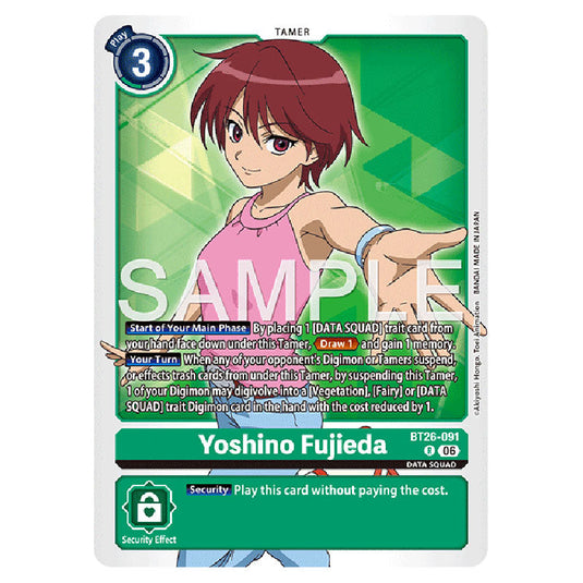 Yoshino Fujieda BT26-091 card from the Digimon set Timeless Bonds