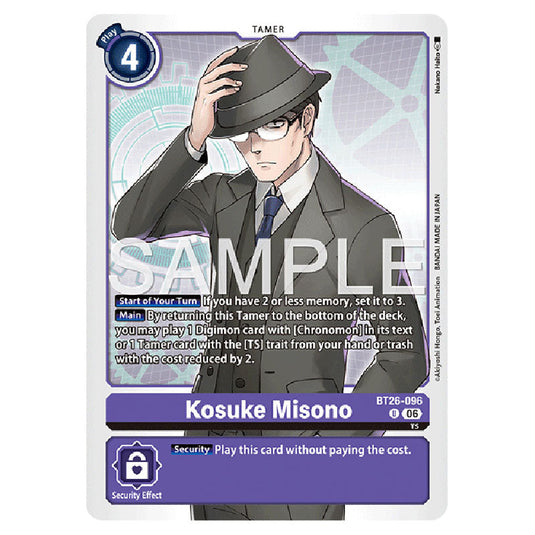 Kosuke Misono BT26-096 card from the Digimon set Timeless Bonds