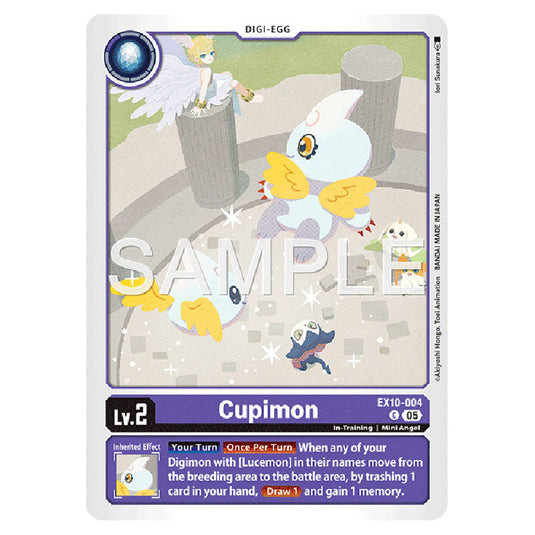 Cupimon EX10-004 card from the Digimon set EX-10: Extra Booster Sinister Order