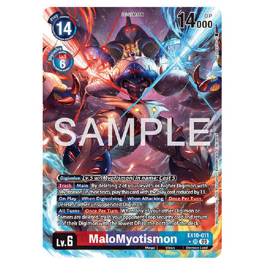 MaloMyotismon EX10-011A card from the Digimon set EX-10: Extra Booster Sinister Order