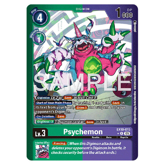 Psychemon EX10-015A card from the Digimon set EX-10: Extra Booster Sinister Order