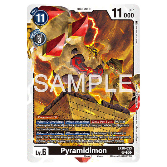 Pyramidimon EX10-033 card from the Digimon set EX-10: Extra Booster Sinister Order