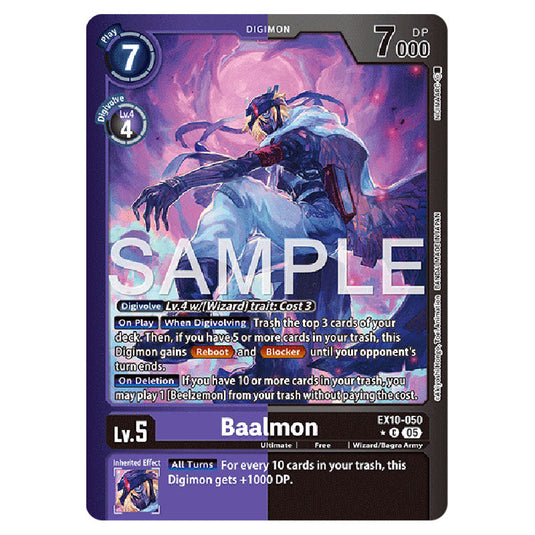 Baalmon EX10-050A card from the Digimon set EX-10: Extra Booster Sinister Order