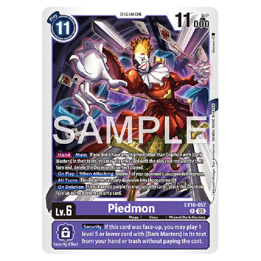 Piedmon EX10-057 card from the Digimon set EX-10: Extra Booster Sinister Order