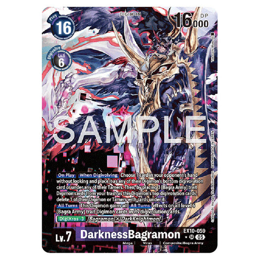 DarknessBagramon EX10-059A card from the Digimon set EX-10: Extra Booster Sinister Order