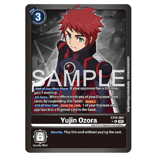 Yujin Ozora EX10-062A card from the Digimon set EX-10: Extra Booster Sinister Order