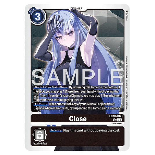 Close EX10-063 card from the Digimon set EX-10: Extra Booster Sinister Order