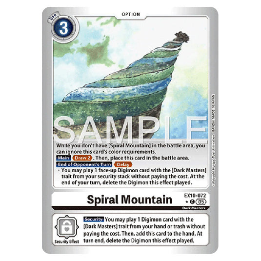 Spiral Mountain EX10-072A card from the Digimon set EX-10: Extra Booster Sinister Order