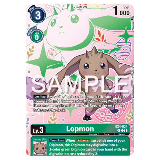 Digimon Card Game - Promo - Lopmon - EX4-034