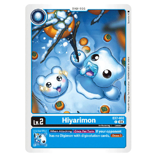 Hiyarimon EX7-002 card from the Digimon set EX-07: Extra Booster Digimon Liberator