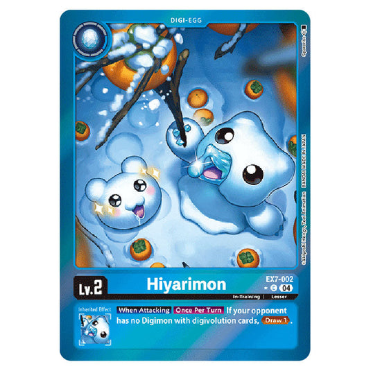 Hiyarimon (Alternative Art) EX7-002A card from the Digimon set EX-07: Extra Booster Digimon Liberator