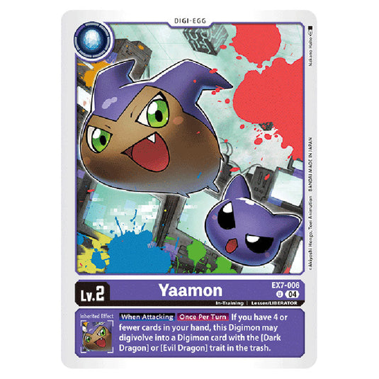 Yaamon EX7-006 card from the Digimon set EX-07: Extra Booster Digimon Liberator