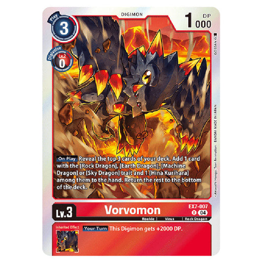 Vorvomon EX7-007 card from the Digimon set EX-07: Extra Booster Digimon Liberator