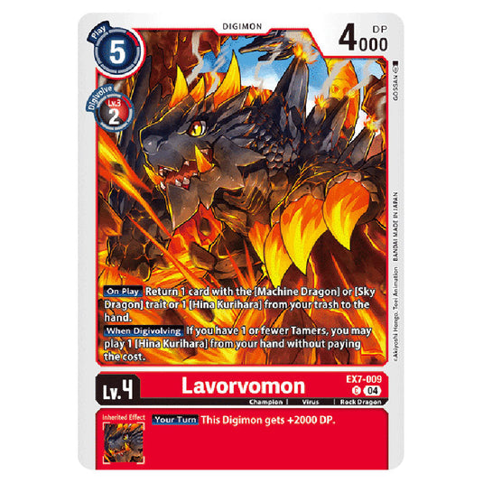 Lavorvomon EX7-009 card from the Digimon set EX-07: Extra Booster Digimon Liberator