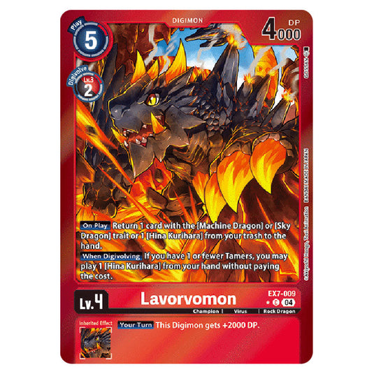 Lavorvomon (Alternative Art) EX7-009A card from the Digimon set EX-07: Extra Booster Digimon Liberator