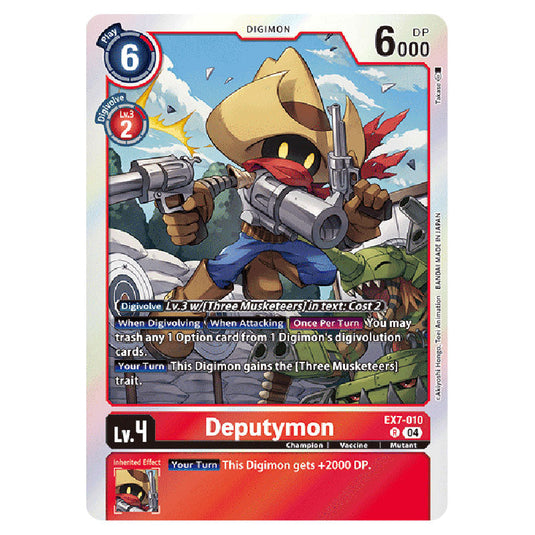 Deputymon EX7-010 card from the Digimon set EX-07: Extra Booster Digimon Liberator