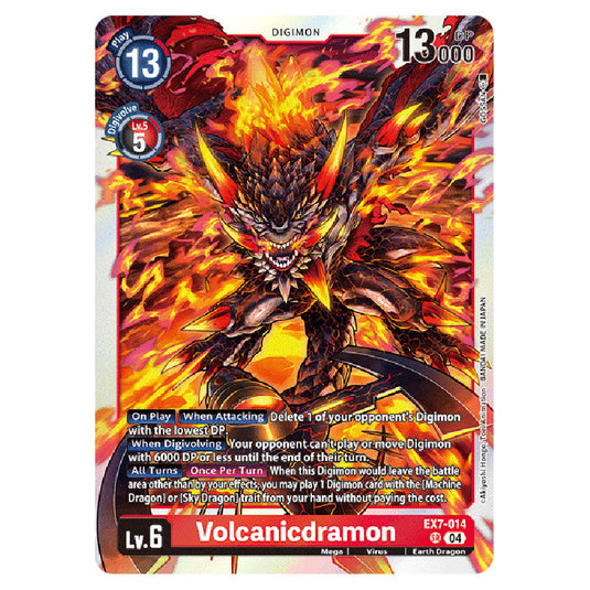 Volcanicdramon EX7-014 card from the Digimon set EX-07: Extra Booster Digimon Liberator