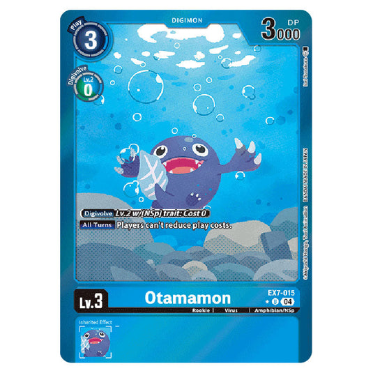 Otamamon (Alternative Art) EX7-015A card from the Digimon set EX-07: Extra Booster Digimon Liberator