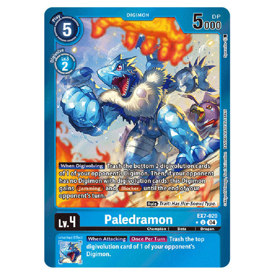 Paledramon (Alternative Art) EX7-020A card from the Digimon set EX-07: Extra Booster Digimon Liberator