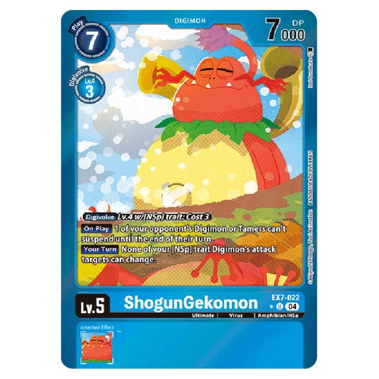 ShogunGekomon (Alternative Art) EX7-022A card from the Digimon set EX-07: Extra Booster Digimon Liberator