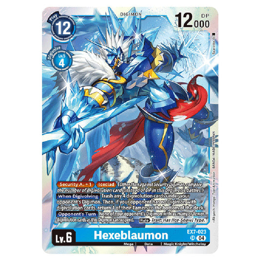 Hexeblaumon EX7-023 card from the Digimon set EX-07: Extra Booster Digimon Liberator