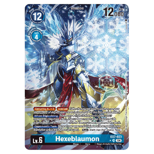 Hexeblaumon (Alternative Art) EX7-023A card from the Digimon set EX-07: Extra Booster Digimon Liberator