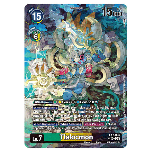 Tlalocmon (Alternative Art) EX7-037A card from the Digimon set EX-07: Extra Booster Digimon Liberator