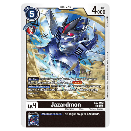 Jazardmon EX7-042 card from the Digimon set EX-07: Extra Booster Digimon Liberator