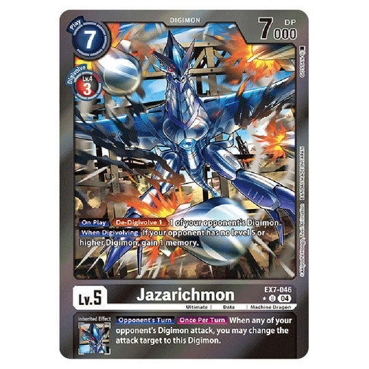 Jazarichmon (Alternative Art) EX7-046A card from the Digimon set EX-07: Extra Booster Digimon Liberator