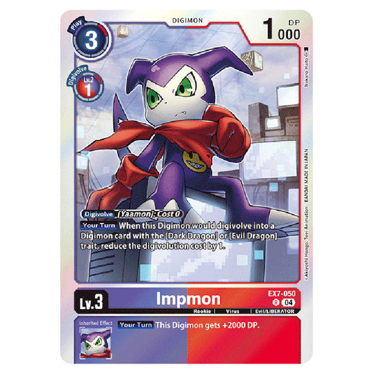 Impmon EX7-050 card from the Digimon set EX-07: Extra Booster Digimon Liberator