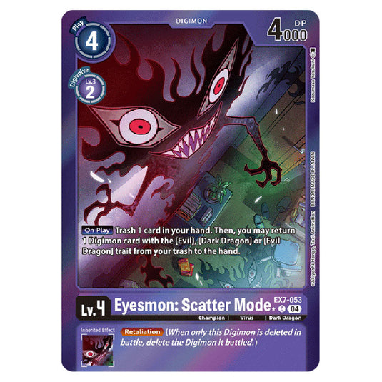 Eyesmon: Scatter Mode (Alternative Art) EX7-053A card from the Digimon set EX-07: Extra Booster Digimon Liberator