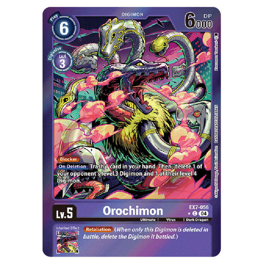 Orochimon (Alternative Art) EX7-056A card from the Digimon set EX-07: Extra Booster Digimon Liberator