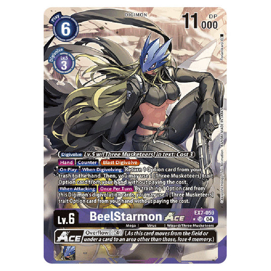 BeelStarmon (Alternative Art) EX7-059A card from the Digimon set EX-07: Extra Booster Digimon Liberator