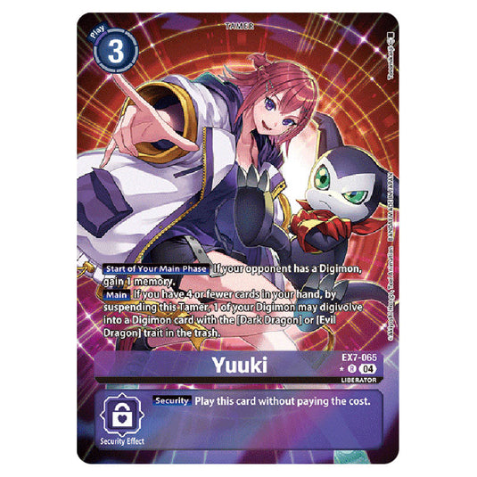 Yuuki (Alternative Art) EX7-065A card from the Digimon set EX-07: Extra Booster Digimon Liberator