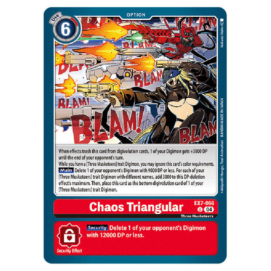 Chaos Triangular EX7-066 card from the Digimon set EX-07: Extra Booster Digimon Liberator